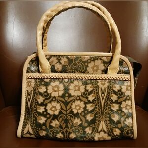 Patricia Nash crossbody bag brown leather scandinavian pattern